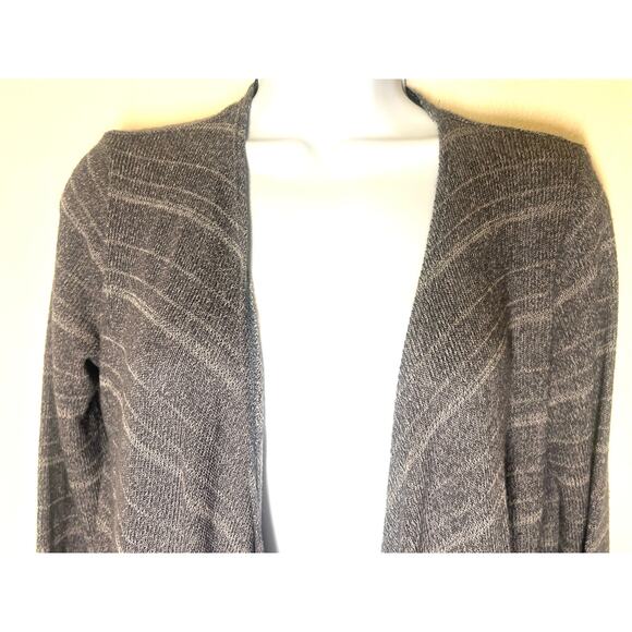Volcom gray open-front cardigan with a blue-Gray striped pattern size small - Picture 4 of 13